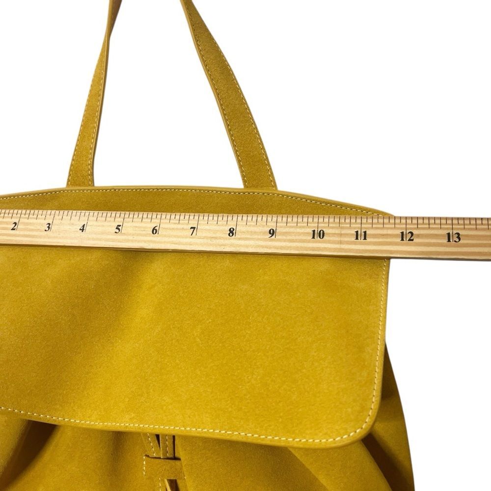 Mansur Gavriel Lady Bag Suede Mustard Yellow‎ Convertible Top Handle Shoulder - Picture 14 of 15